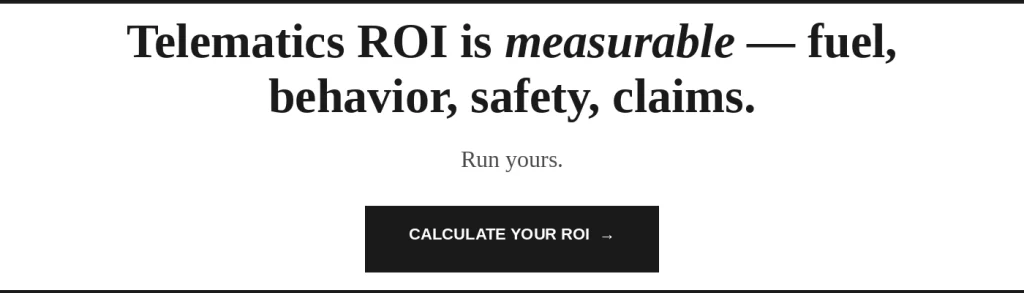 GoFleet's fleet management ROI calculator GoFleet's fleet management ROI calculator