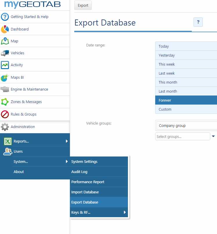 Geotab GoFleet Management Software