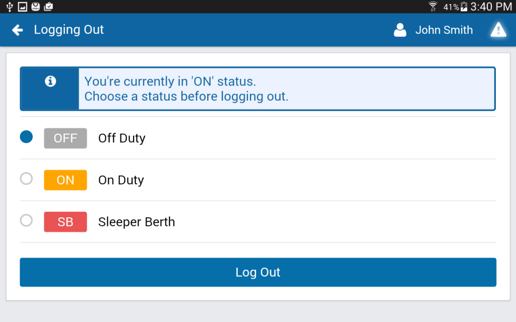 geotab hos drive status change