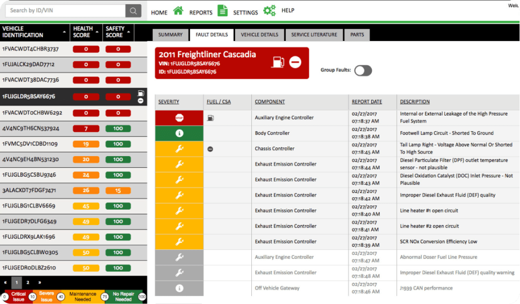 Actionable Fault Codes