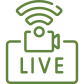 Live streaming and recording icon