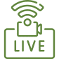 Live streaming and recording icon