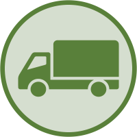 truck on a traffic sign icon