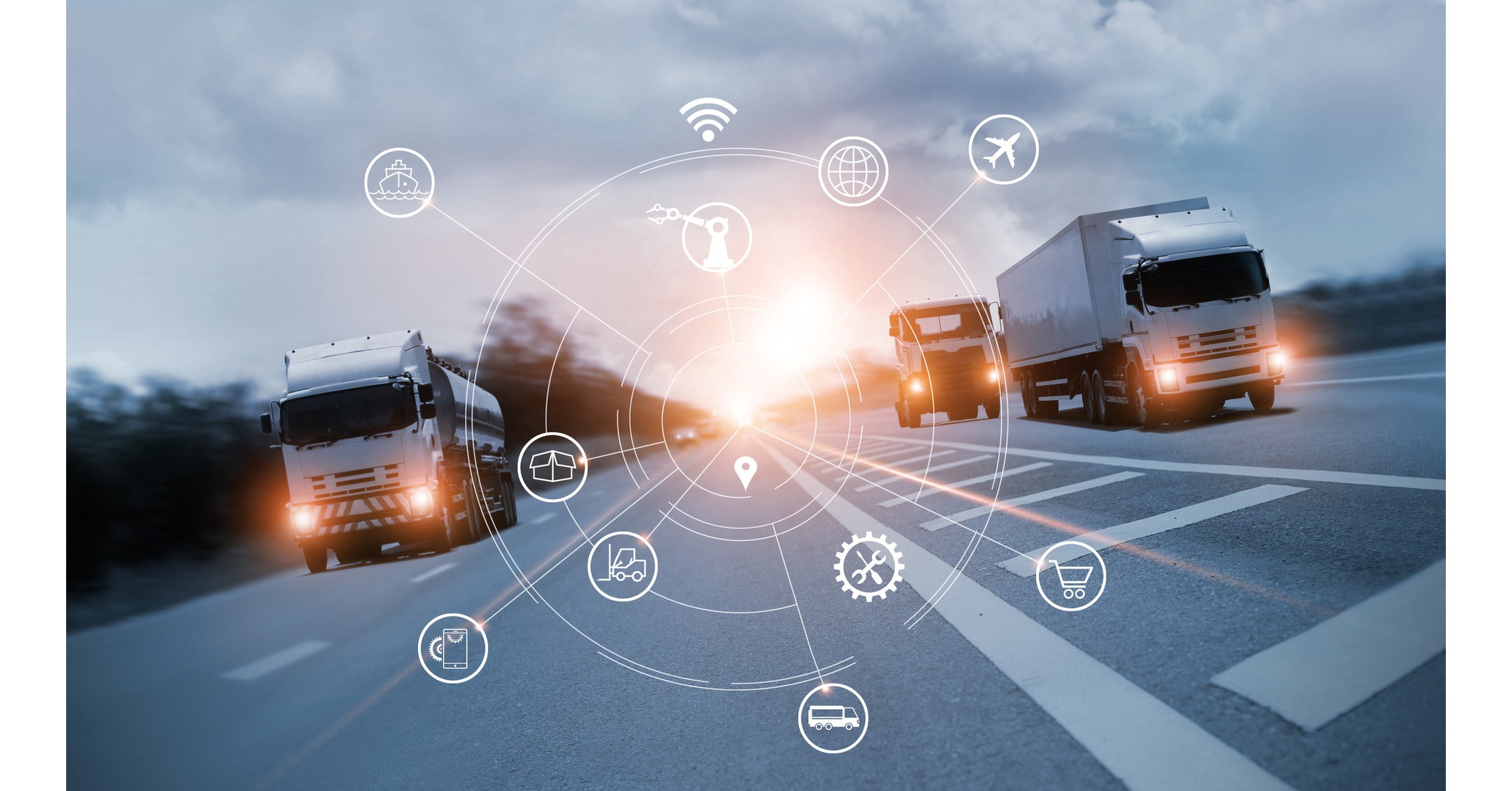 Illusdtration of connected trucks telematics
